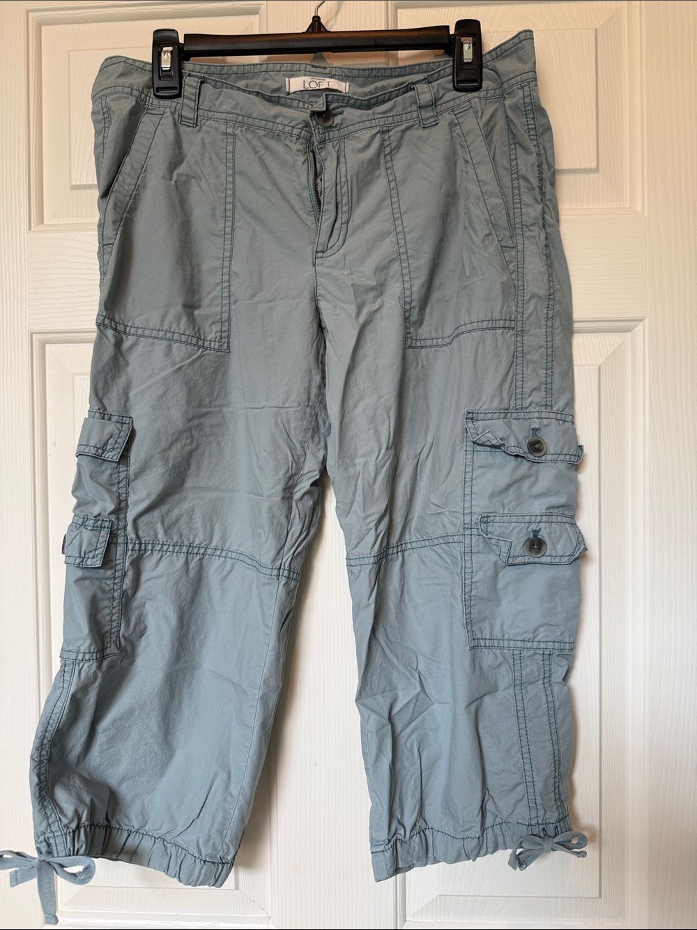 LOFT Slate Blue Cargo Capris